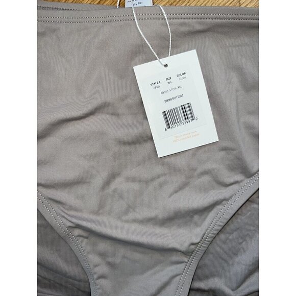 ANDIE High Waisted Bikini Bottom Women's Size XXL Grey NWTS New AB301 2XL G - Picture 3 of 9